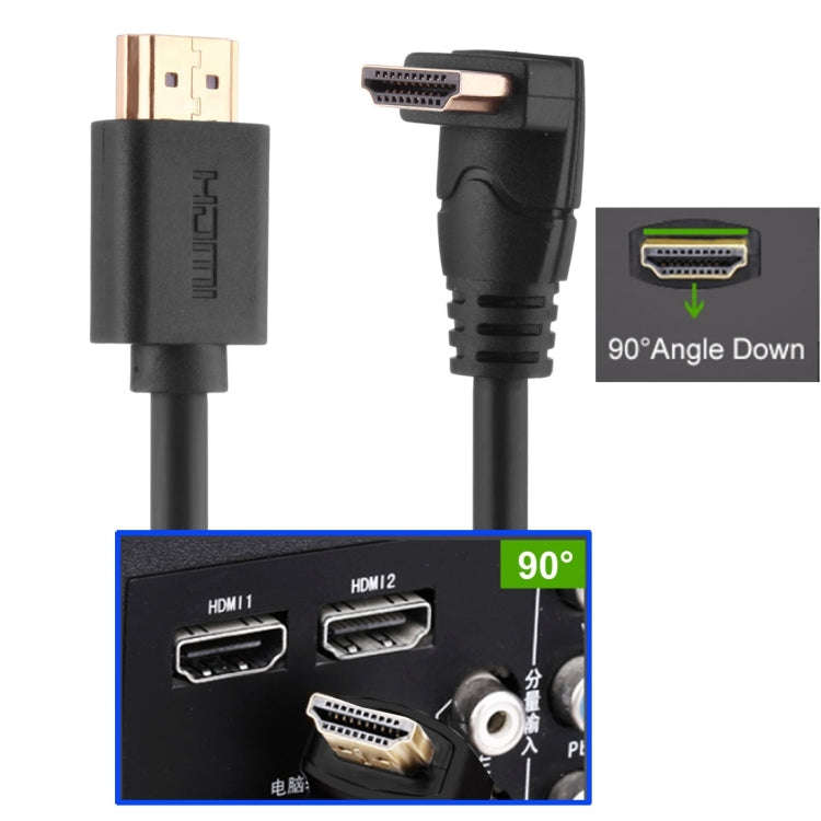 60cm 4K*2K HDMI 2.0 Version High Speed HDMI Cable with Ethernet Right Angle 90 Degree