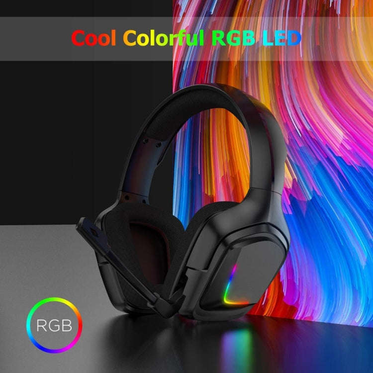 K20i Stereo Gaming Headset with Microphone RGB Light for XBox One / Laptop Tablet (Black)