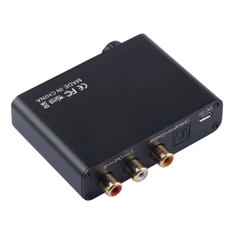 192KHz DAC Converter HD HIFI Optical to RCA+3.5mm Headphone 5.1 Channel Digital Audio Converter w...