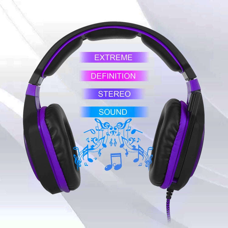 SADES AH-28 3.5mm Plug Wire-controlled Noise Reduction E-sports Gaming Headset with Retractable M...