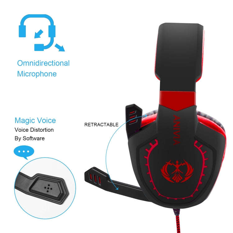 SADES AH-28 3.5mm Plug Wire-controlled Noise Reduction E-sports Gaming Headset with Retractable M...