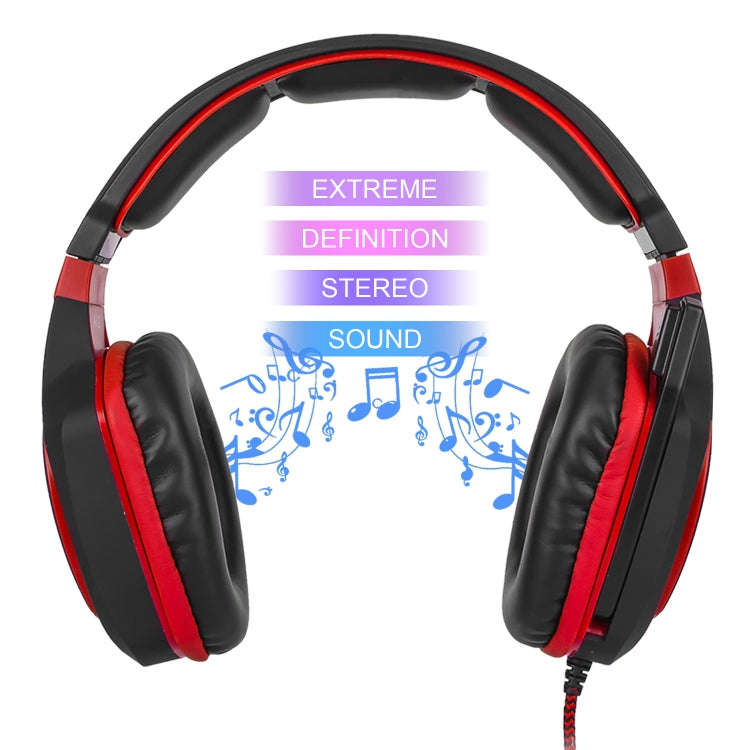 SADES AH-28 3.5mm Plug Wire-controlled Noise Reduction E-sports Gaming Headset with Retractable M...