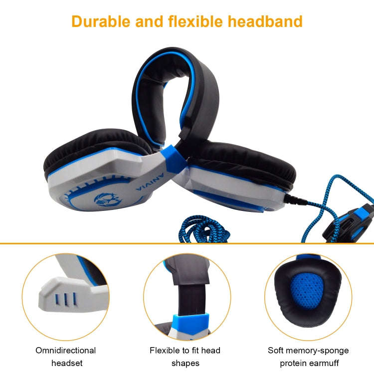 SADES AH-28 3.5mm Plug Wire-controlled Noise Reduction E-sports Gaming Headset with Retractable M...