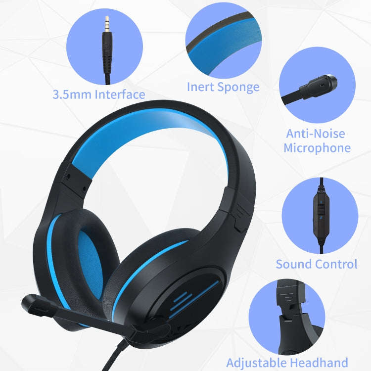 SADES MH601 3.5mm Plug Wire-controlled Noise Reduction E-sports Gaming Headset with Retractable M...