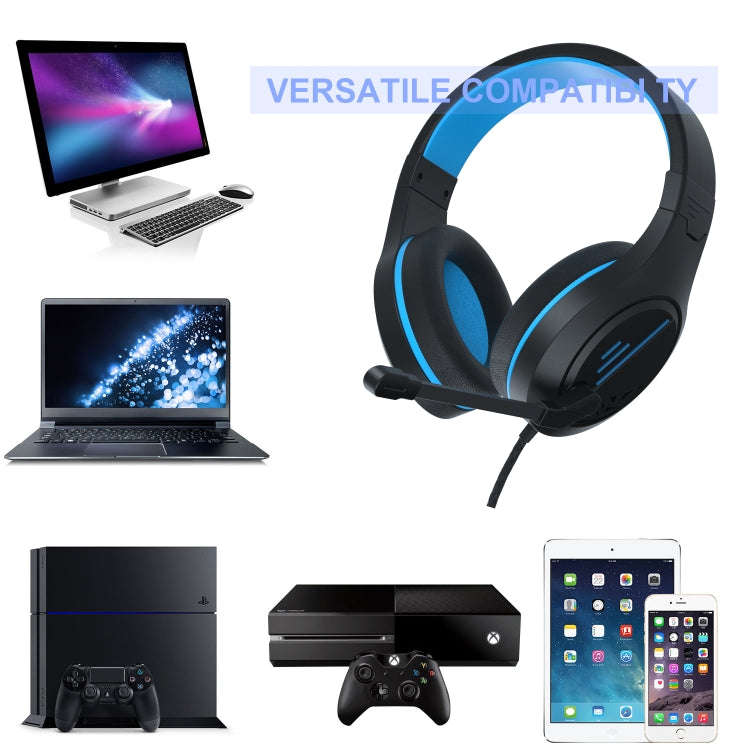 SADES MH601 3.5mm Plug Wire-controlled Noise Reduction E-sports Gaming Headset with Retractable M...
