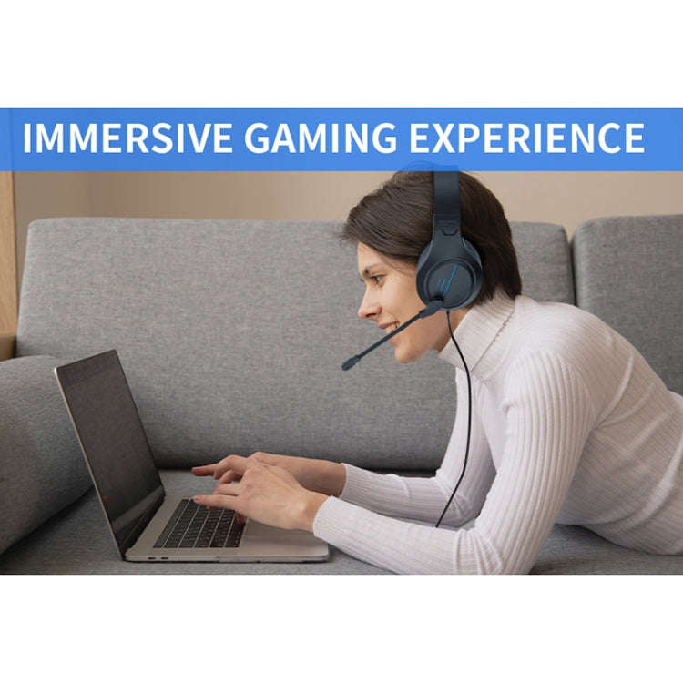 SADES MH601 3.5mm Plug Wire-controlled Noise Reduction E-sports Gaming Headset with Retractable M...