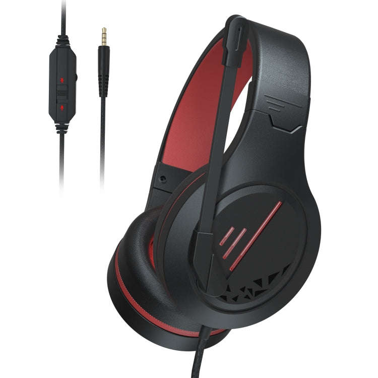 SADES MH601 3.5mm Plug Wire-controlled Noise Reduction E-sports Gaming Headset with Retractable M...