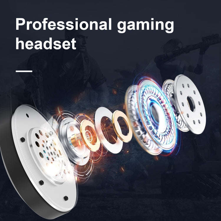 SADES MH601 3.5mm Plug Wire-controlled Noise Reduction E-sports Gaming Headset with Retractable M...