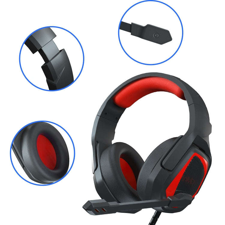 SADES MH602 3.5mm Plug Wire-controlled E-sports Gaming Headset with Retractable Microphone, Cable...