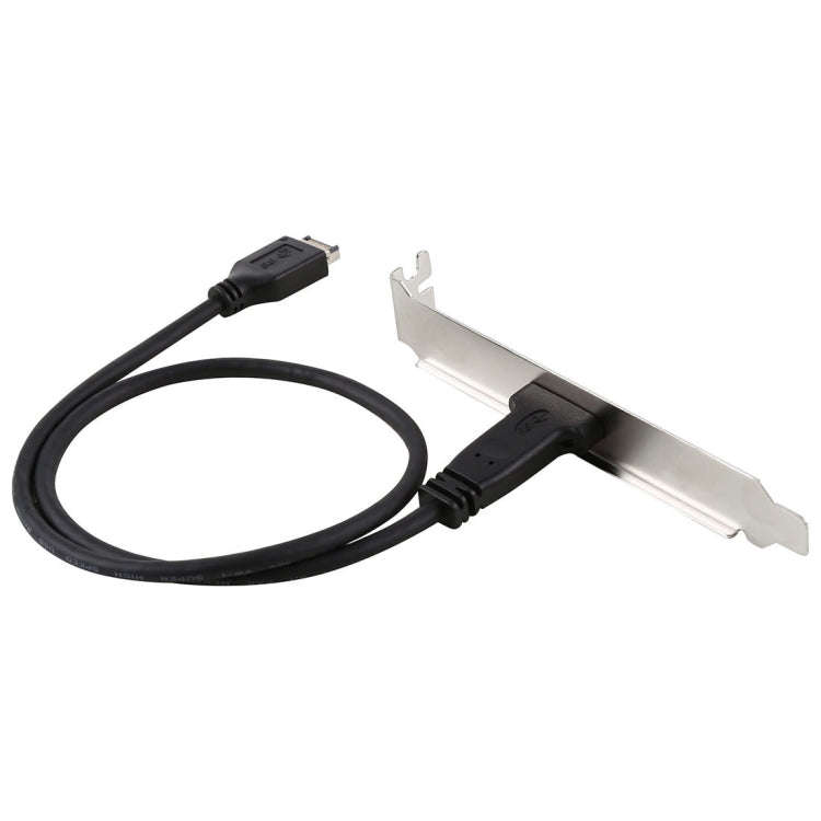 50cm Panel Bracket Header USB-C / Type-C Female to USB 3.1 Type-E Extension Wire Connector Cord C...