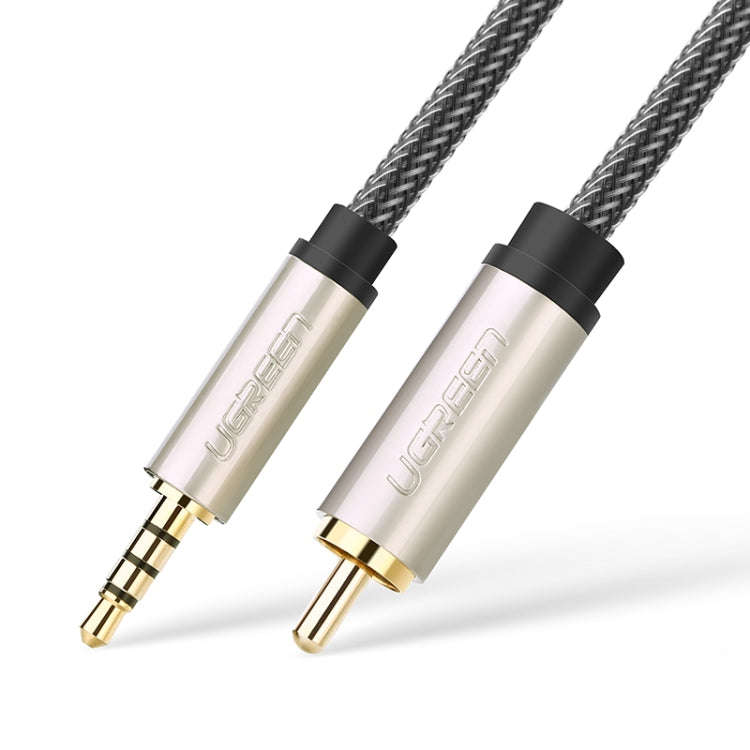 UGREEN 3.5mm to RCA Audio Cable Xiaomi Mi 1/2 TV Digital SPDIF Cable, Length: 1m (Black)