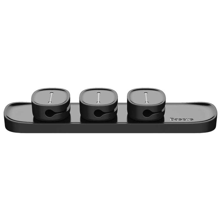 Baseus USB Cable Clip Desk Tidy Organiser Wire Lead Holder with Adhesive Backed(Black)