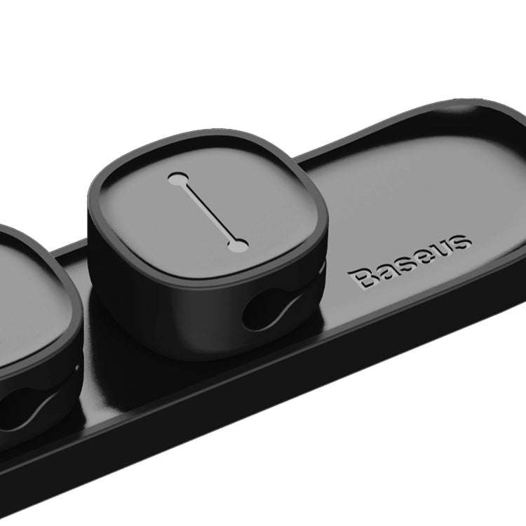 Baseus USB Cable Clip Desk Tidy Organiser Wire Lead Holder with Adhesive Backed(Black)