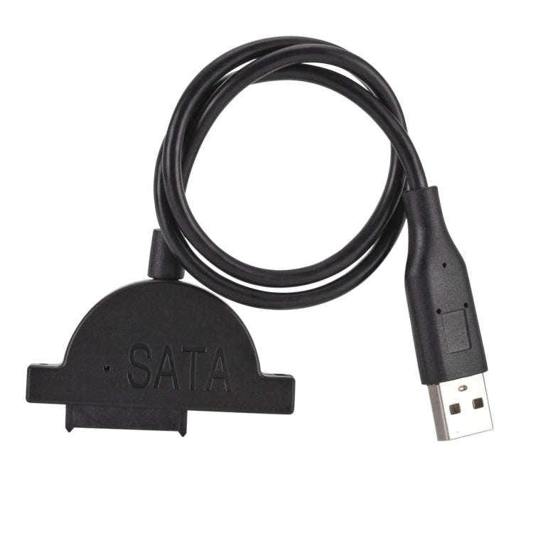 Slim SATA 13 Pin Female to USB 2.0 Adapter Converter Cable for Laptop ODD CD DVD Optical Drive, C...