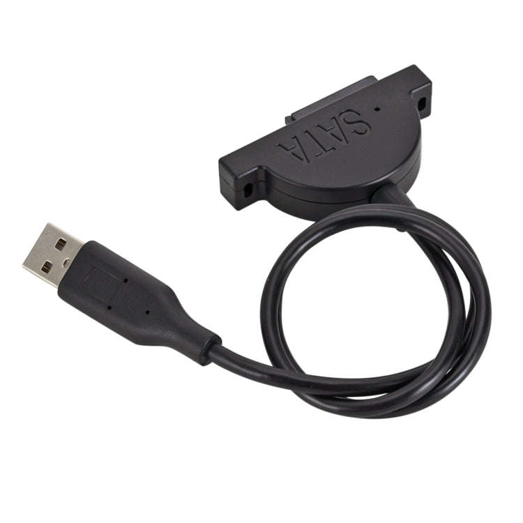 Slim SATA 13 Pin Female to USB 2.0 Adapter Converter Cable for Laptop ODD CD DVD Optical Drive, C...