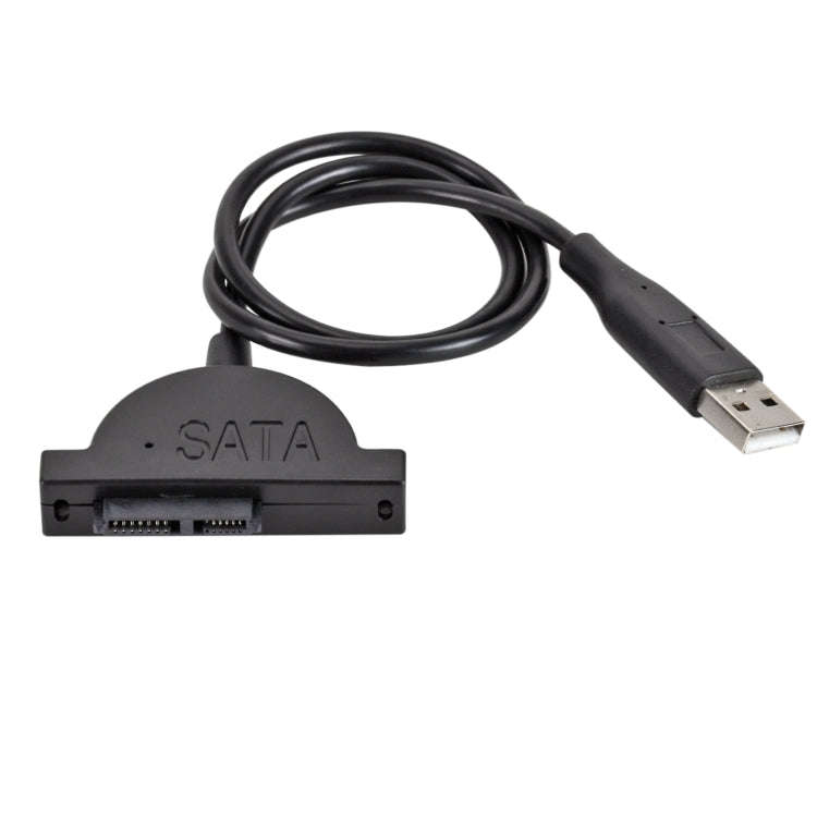 Slim SATA 13 Pin Female to USB 2.0 Adapter Converter Cable for Laptop ODD CD DVD Optical Drive, C...