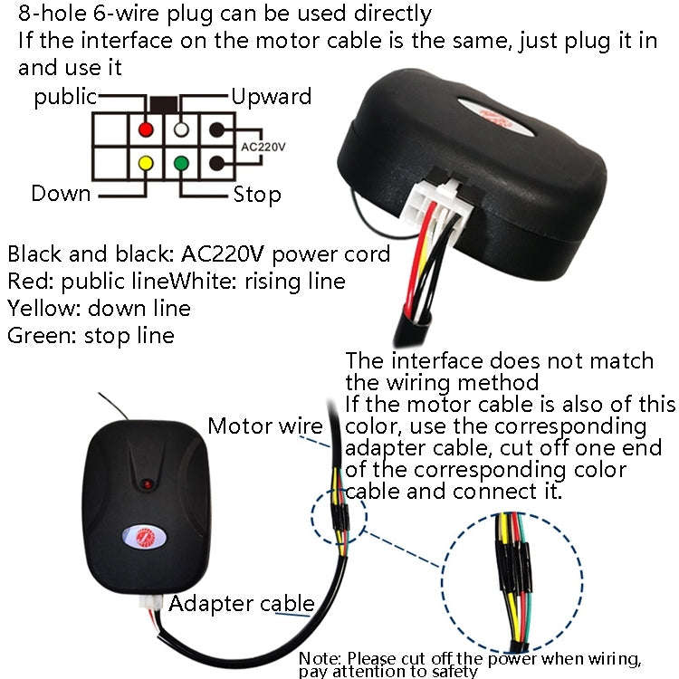 Electric Garage Door Controller Rolling Door Roll Gate Remote Control Plug-Chain Motor Receiver w...