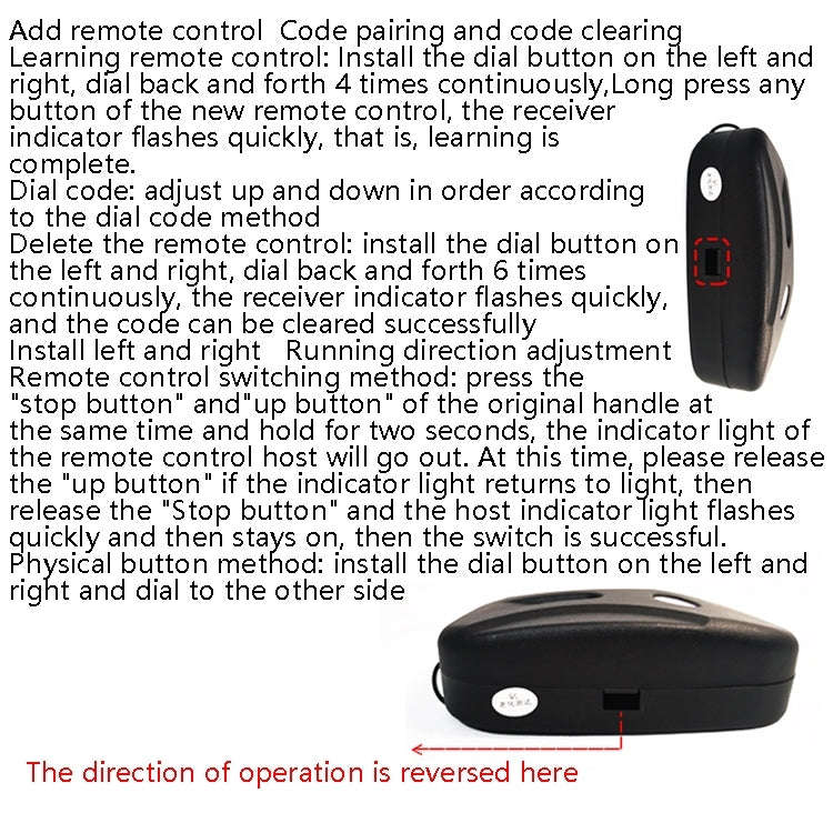 Electric Garage Door Controller Rolling Door Roll Gate Remote Control Plug-Chain Motor Receiver w...