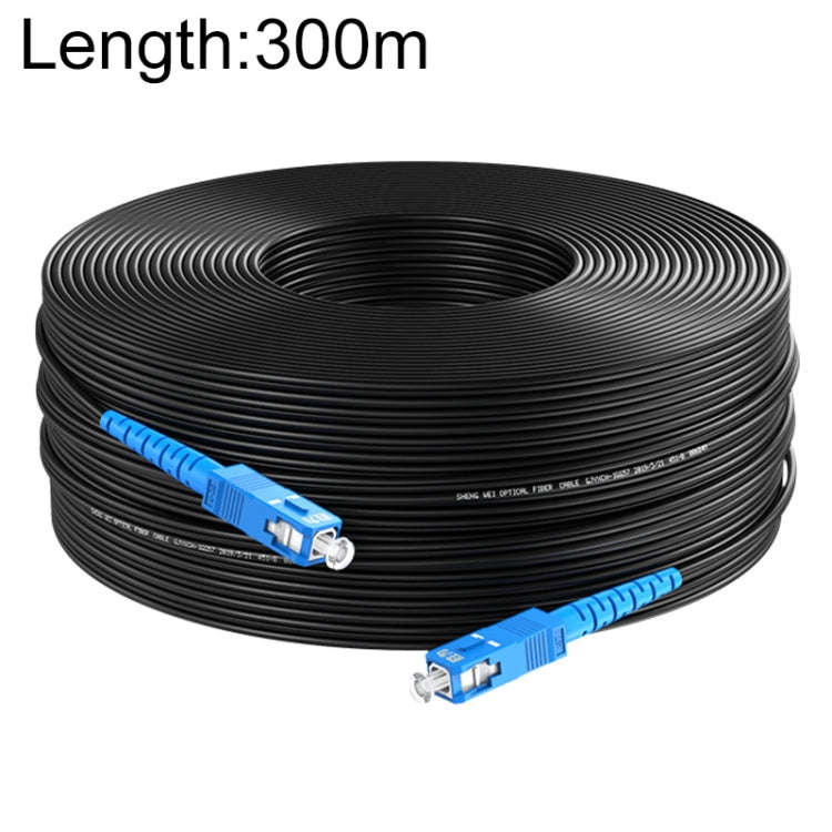 Triple Steel Wire Long Range Outdoor Fiber Optic Drop Cable Patch Jumper with SC Connector, Cable...