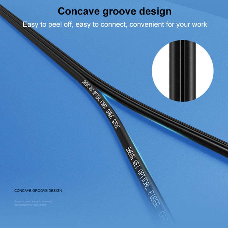 Triple Steel Wire Long Range Outdoor Fiber Optic Drop Cable Patch Jumper with SC Connector, Cable...