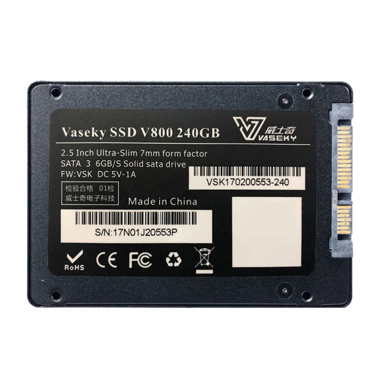 Vaseky V800 240GB 2.5 inch SATA3 6GB/s Ultra-Slim 7mm Solid State Drive SSD Hard Disk Drive for D...