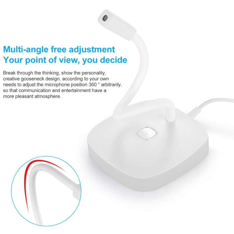 Yanmai G22 USB Desktop Computer Microphone (White)