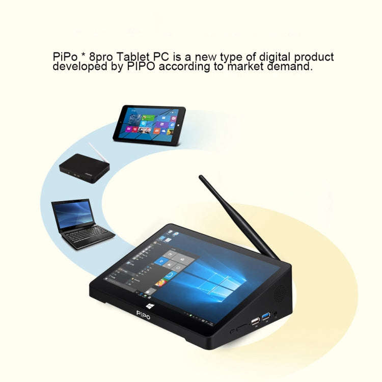 PiPo X8 Pro TV Box Style Mini PC, 4GB + 64GB, 7 inch Windows 10, Intel Celeron N4020 Dual Core, S...