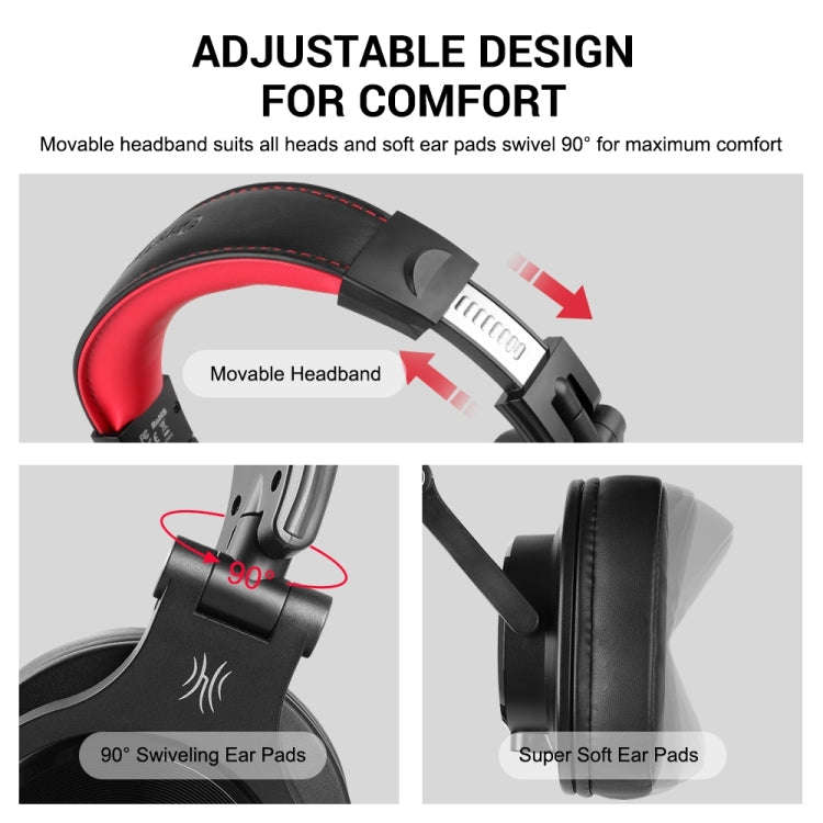OneOdio A71 Head-mounted Noise Reduction Wired Headphone with Microphone(Brown)