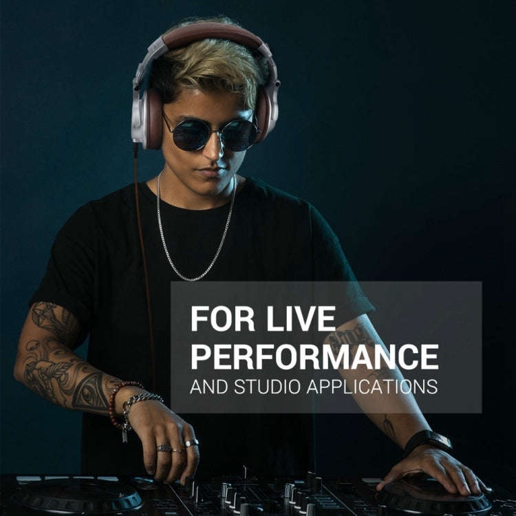OneOdio A71 Head-mounted Noise Reduction Wired Headphone with Microphone(Brown)