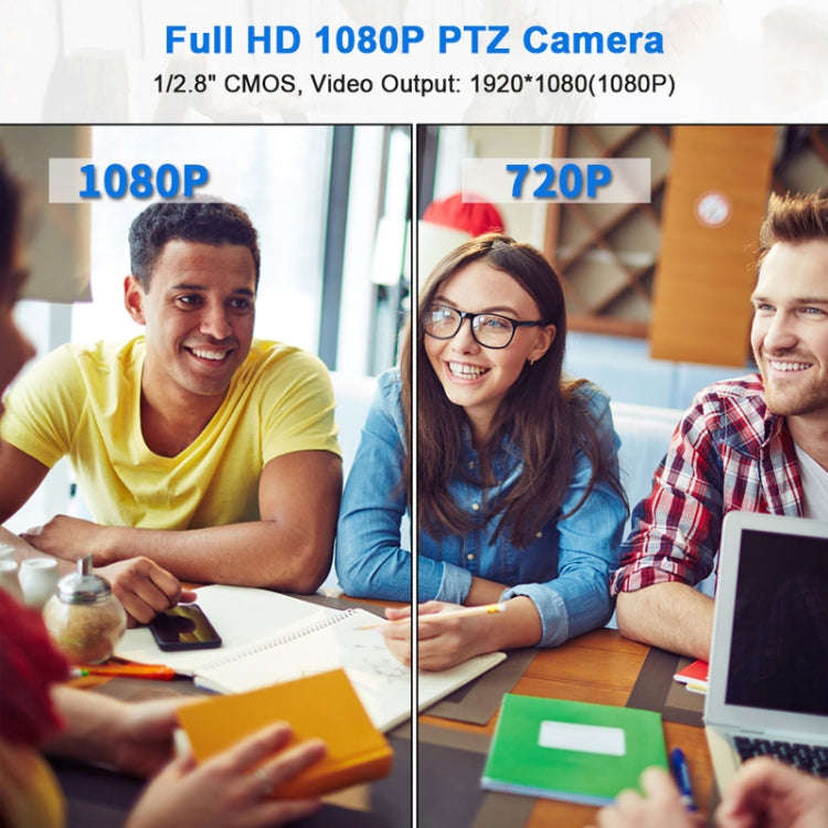 YANS YS-H110UH USB HD 1080P 10X Zoom Wide-Angle Video Conference Camera with Remote Control(Silver)