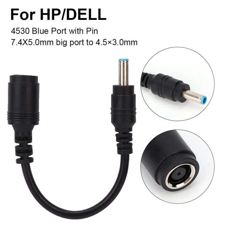 4.5 x 3.0mm Male to 7.4 x 5.0mm Female Interfaces Power Adapter Cable for Laptop Notebook, Length...