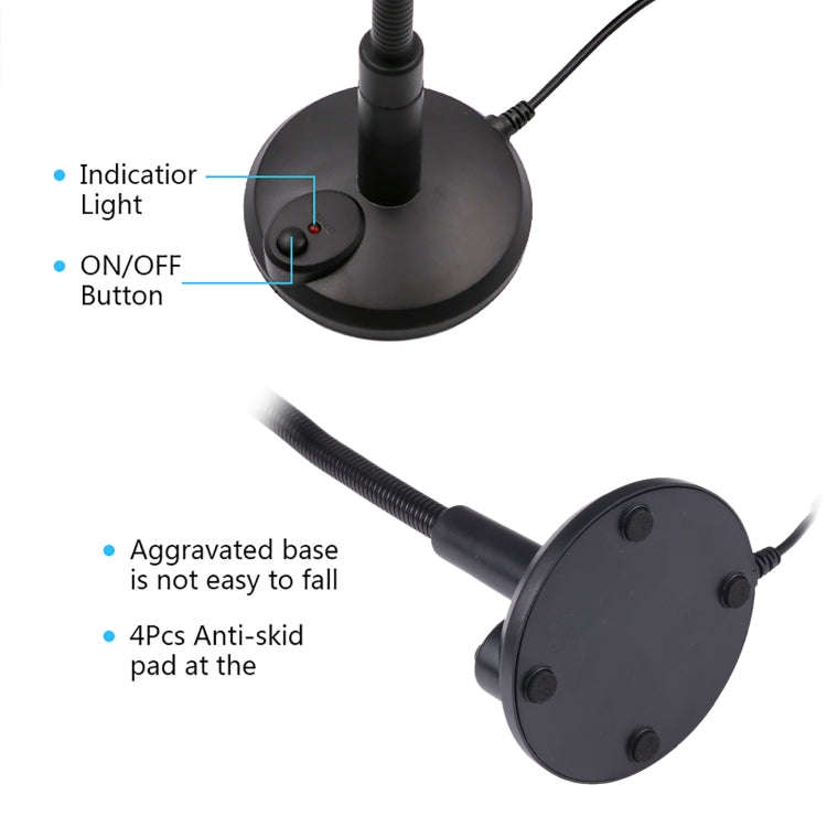 M-309 3.5mm Plug Drive-free Computer Microphone(Black)