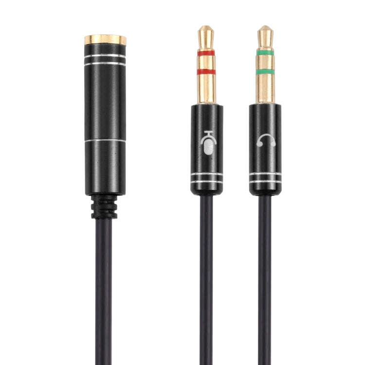 3.5mm Female to 2 x 3.5mm Male Adapter Cable(Black)