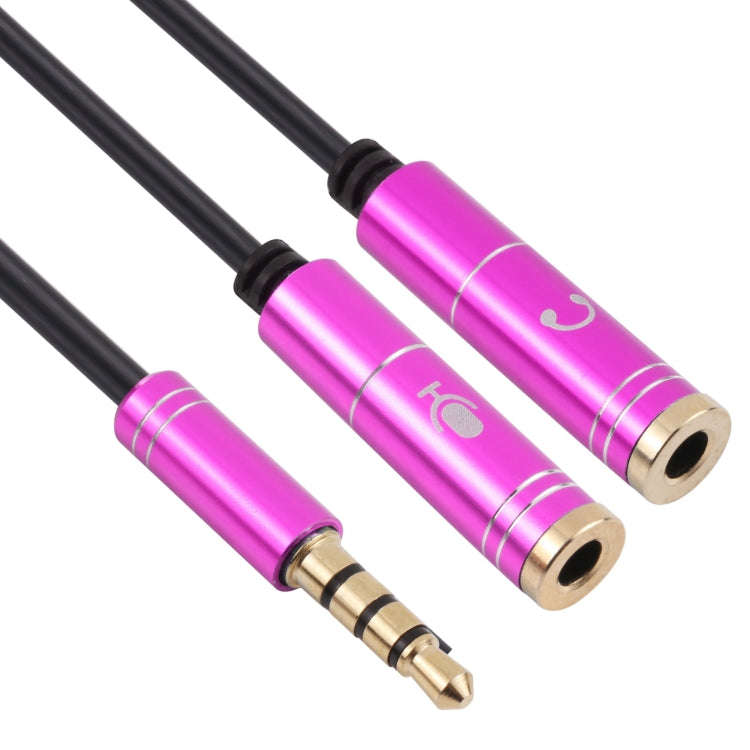 2 x 3.5mm Female to 3.5mm Male Adapter Cable(Rose Red)