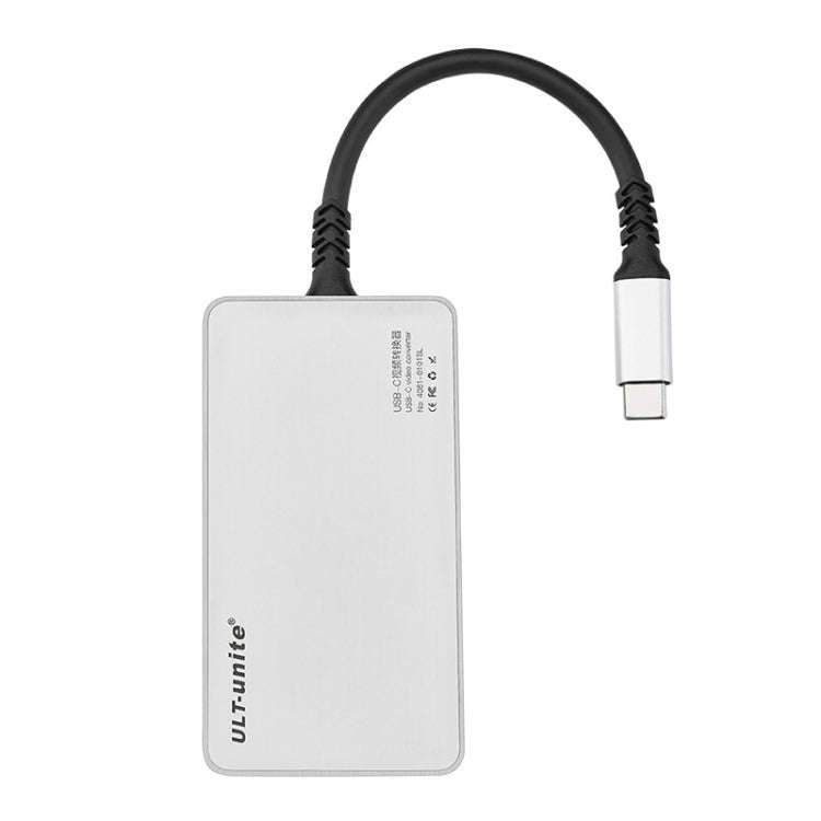 ULT-unite 5 in 1 USB-C / Type-C to 3.5mm Audio + VGA + DP + HDMI + PD Port Multifunctional HUB Ad...