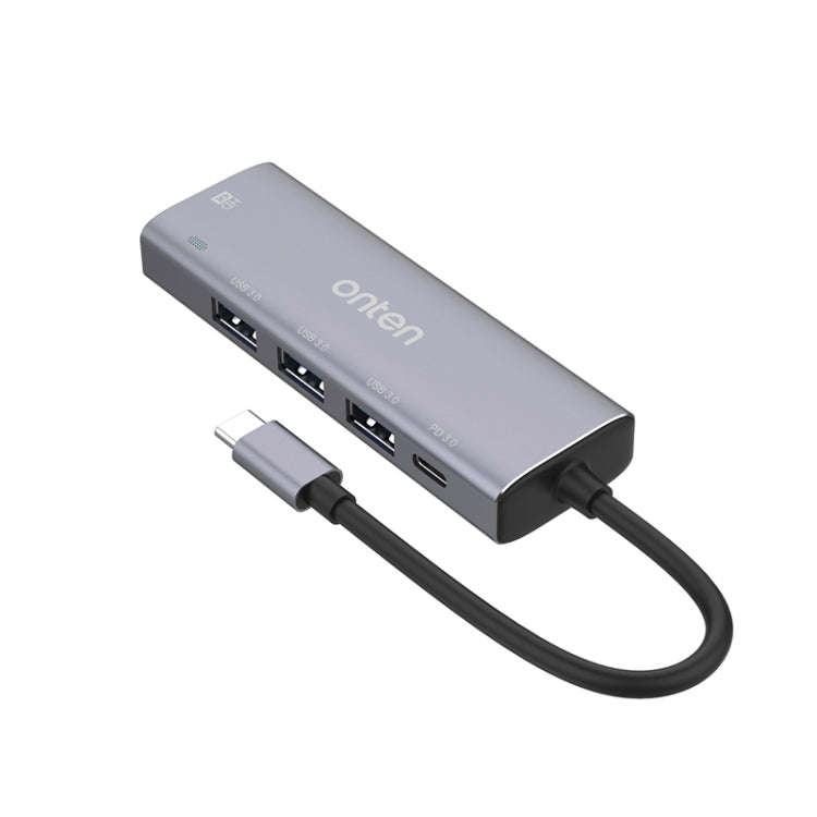 Onten OT-95123 5 in 1 Multifunctional Type-C + USB + HDMI Docking Station, Cable Length: 145mm(Si...