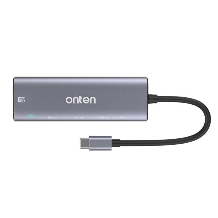 Onten OT-95123 5 in 1 Multifunctional Type-C + USB + HDMI Docking Station, Cable Length: 145mm(Si...