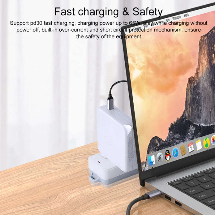 Onten OT-95123 5 in 1 Multifunctional Type-C + USB + HDMI Docking Station, Cable Length: 145mm(Si...