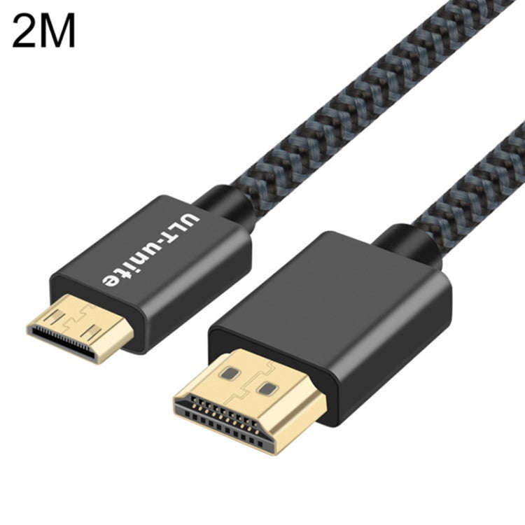 ULT-unite Gold-plated Head HDMI 2.0 Male to Mini HDMI Male Nylon Braided Cable, Cable Length: 2m ...