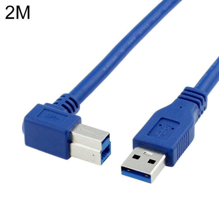 USB 3.0 A Male to Right 90 Degrees Angle USB 3.0 Type-B Male High Speed Printer Cable, Cable Leng...