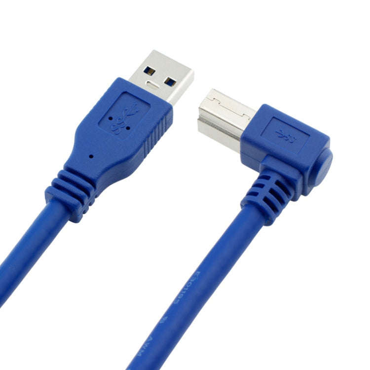 USB 3.0 A Male to Right 90 Degrees Angle USB 3.0 Type-B Male High Speed Printer Cable, Cable Leng...