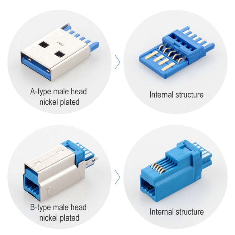 USB 3.0 A Male to Right 90 Degrees Angle USB 3.0 Type-B Male High Speed Printer Cable, Cable Leng...