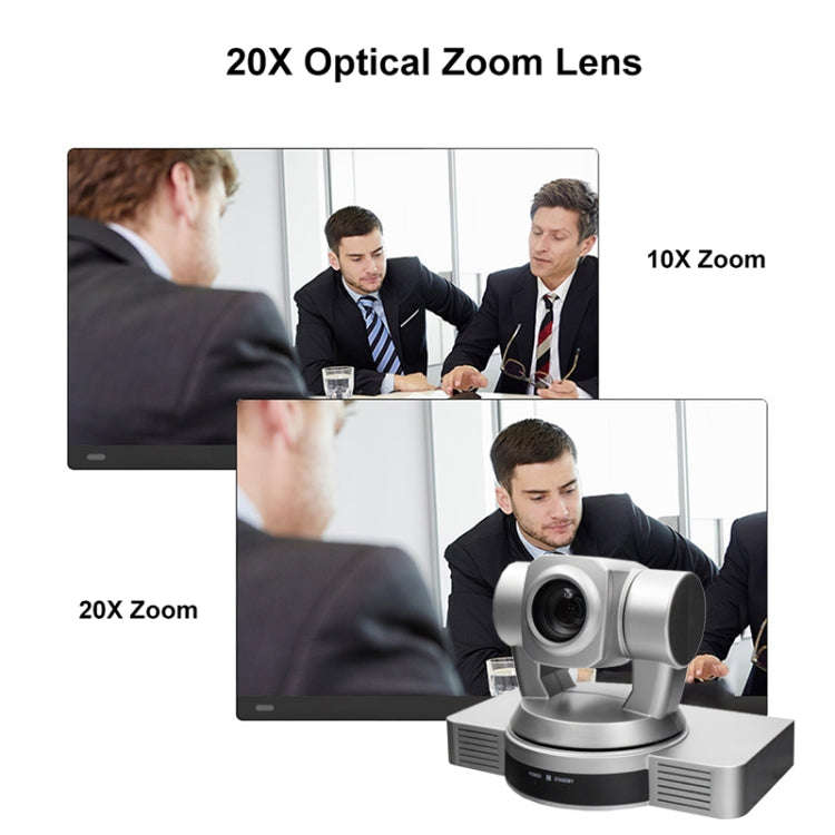 YANS YS-H820UH 1080P HD 20X Zoom Lens Video Conference Camera with Remote Control, USB2.0/HDMI Ou...