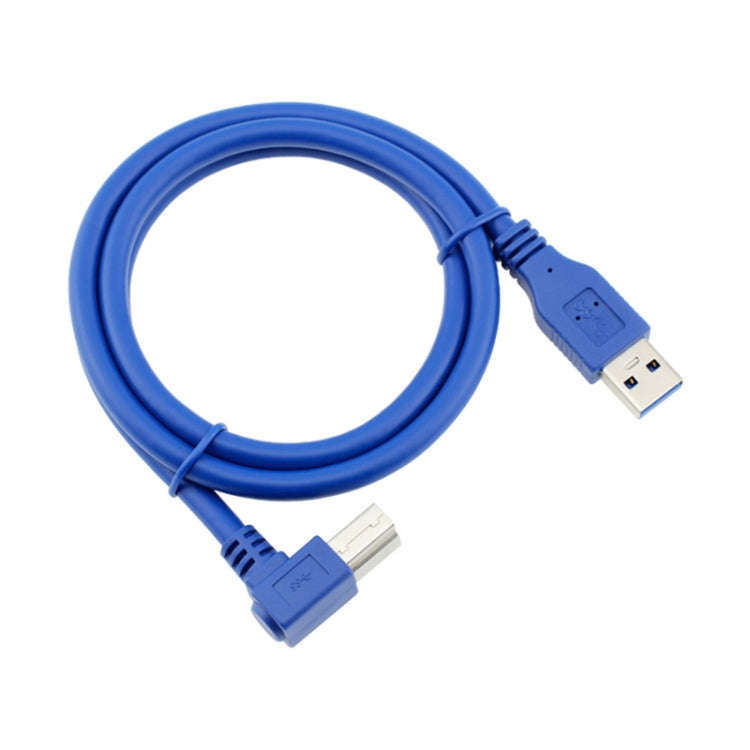 USB 3.0 A Male to Right 90 Degrees Angle USB 3.0 Type-B Male High Speed Printer Cable, Cable Leng...