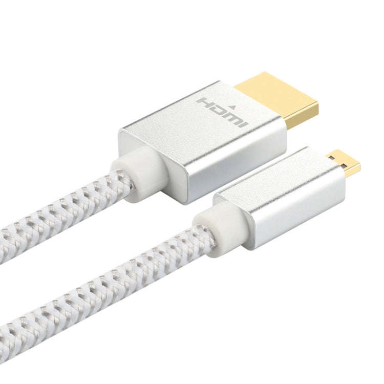 ULT-unite Gold-plated Head HDMI Male to Micro HDMI Male Nylon Braided Cable, Cable Length: 2m(Sil...
