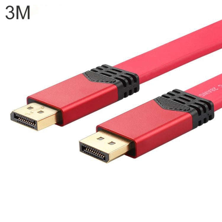 4K 60Hz DisplayPort 1.2 Male to DisplayPort 1.2 Male Aluminum Shell Flat Adapter Cable, Cable Len...
