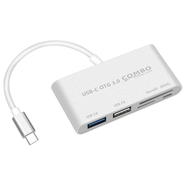 COMBO T-693 5 in 1 USB-C / Type-C to SD / TF / Micro SD Card Slot + USB 3.0 + USB 2.0Ports OTG HU...