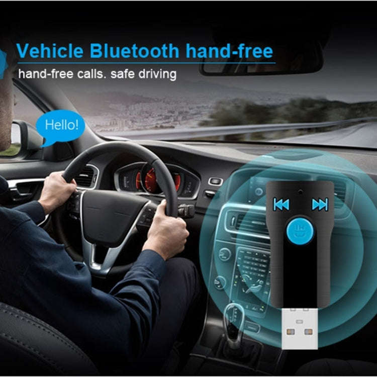 BC07 Mini Brushed Texture USB Bluetooth Receiver MP3 Player SD/TF Card Reader with Microphone & A...