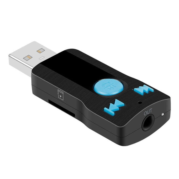 BC07 Mini Brushed Texture USB Bluetooth Receiver MP3 Player SD/TF Card Reader with Microphone & A...