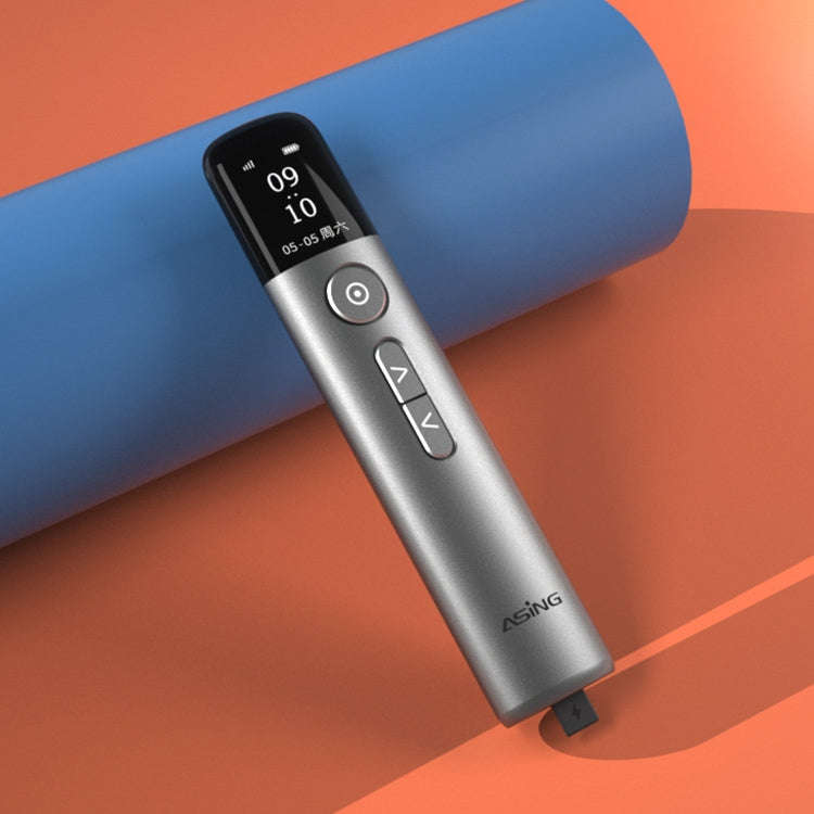 ASiNG A9 128MB Red Light Multifunctional PPT Touch Laser Page Turning Pen Wireless Presenter(Grey)